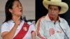 Keiko Fujimori y Pedro Castillo, candidatos a la presidencia de Perú en un montaje de imágenes realizado por AFP